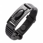 Lunavit Magnetic Silicone Bracelet Carbo Stripe